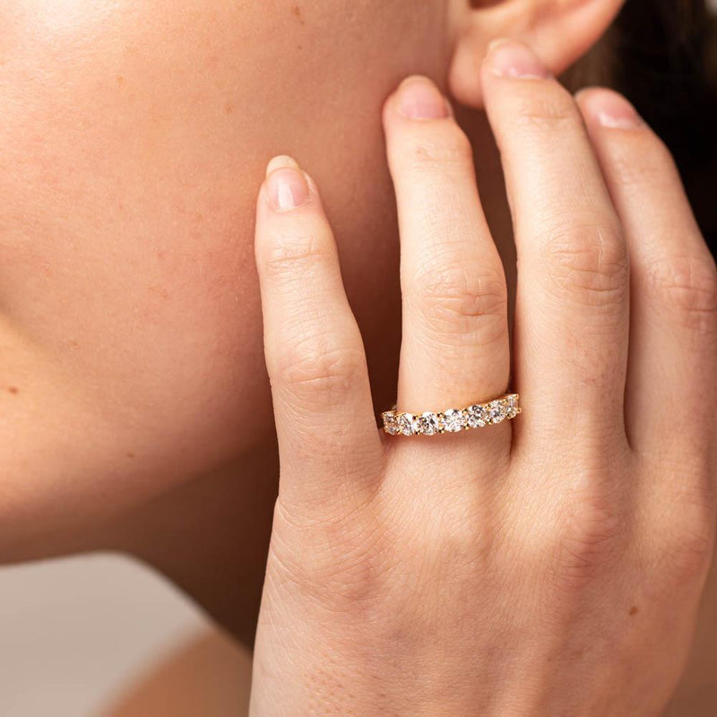 18ct Yellow Gold 1.32ct Diamond Panorama Ring-Ring-Walker & Hall