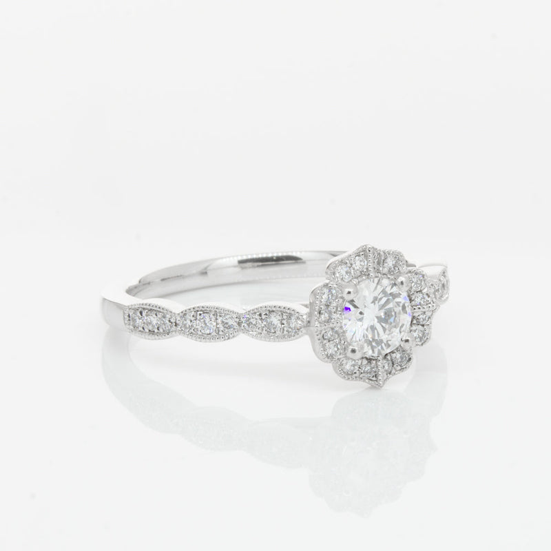 18ct White Gold .30ct Diamond Paramount Ring-Ring-Walker & Hall