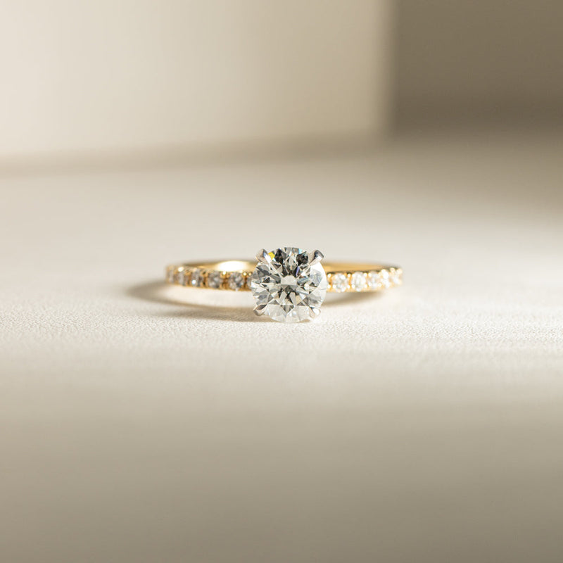 18ct Yellow Gold 1.01ct Diamond Comet Ring-Ring-Walker & Hall