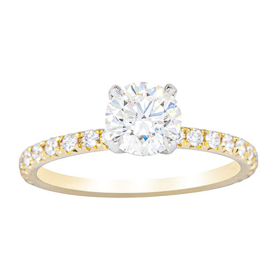 18ct Yellow Gold 1.01ct Diamond Comet Ring-Ring-Walker & Hall