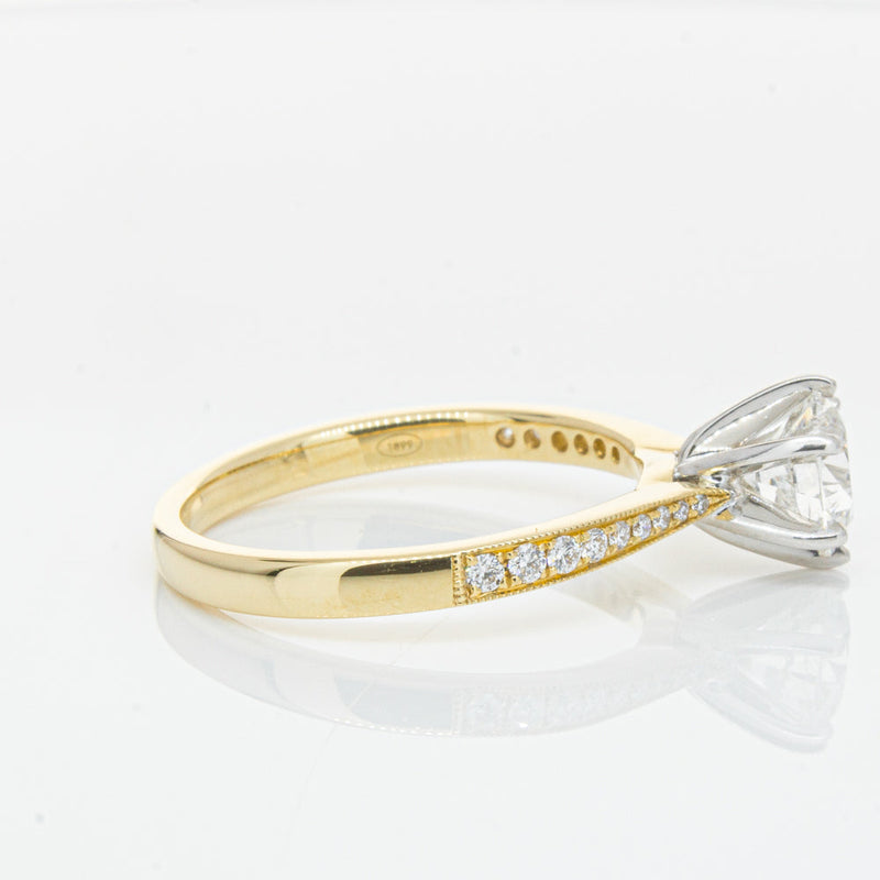 18ct Yellow Gold 1.00ct Diamond Zenith Ring-Ring-Walker & Hall
