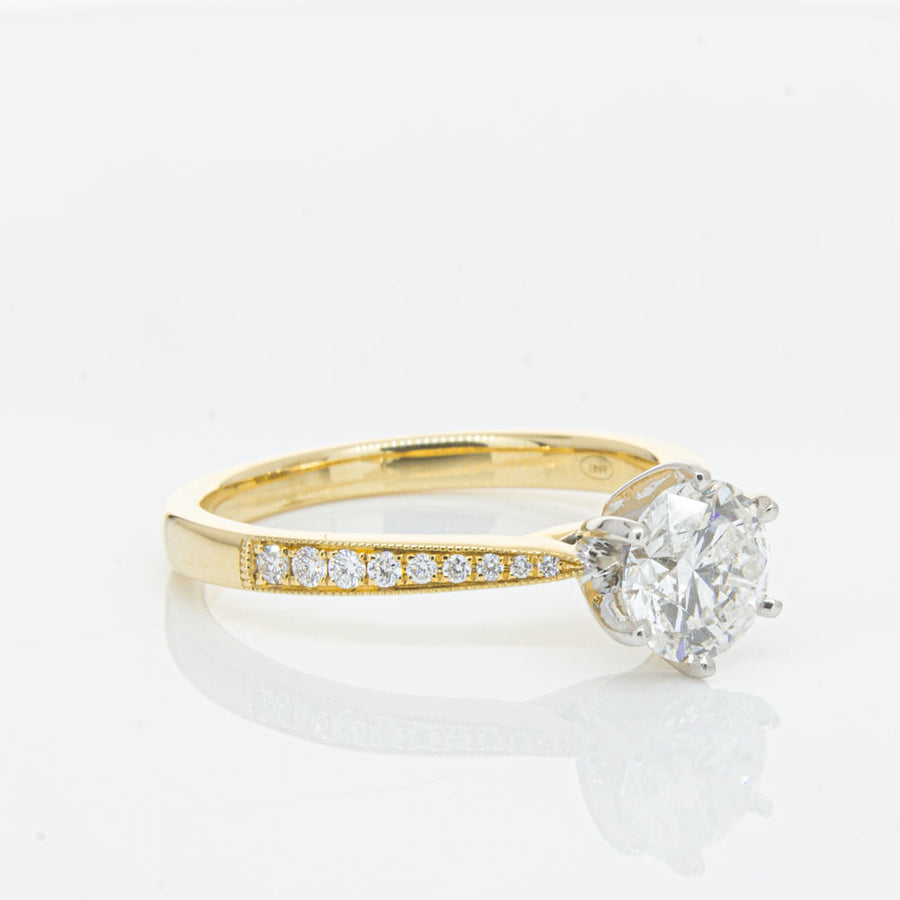 18ct Yellow Gold 1.00ct Diamond Zenith Ring-Ring-Walker & Hall