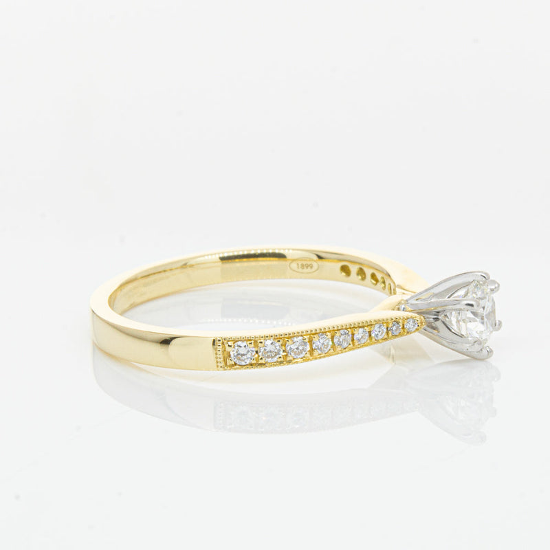 18ct Yellow Gold .34ct Diamond Zenith Ring-Ring-Walker & Hall