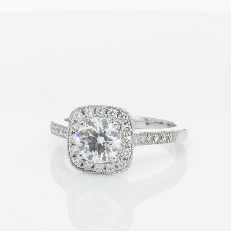 18ct White Gold 1.00ct Diamond Aurora Ring-Ring-Walker & Hall