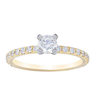 18ct Yellow Gold .43ct Diamond Comet Ring-Ring-Walker & Hall