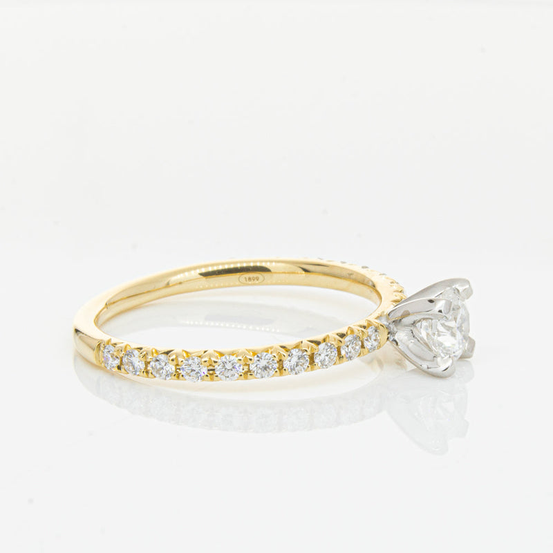 18ct Yellow Gold .43ct Diamond Comet Ring-Ring-Walker & Hall