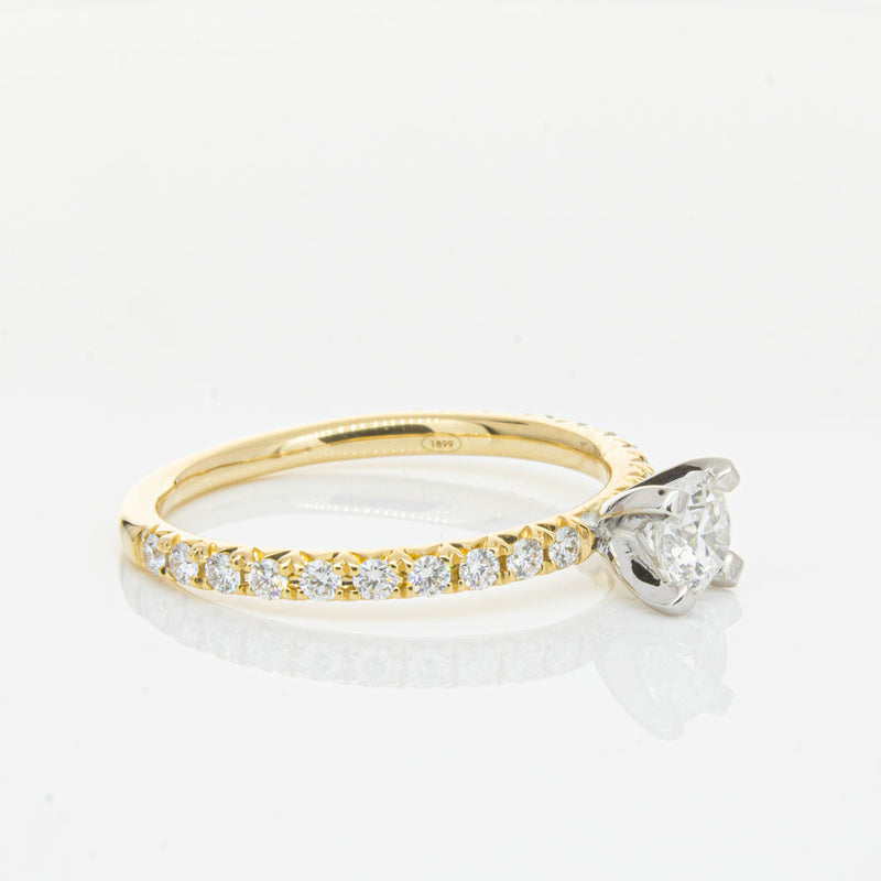 18ct Yellow Gold .43ct Diamond Comet Ring-Ring-Walker & Hall