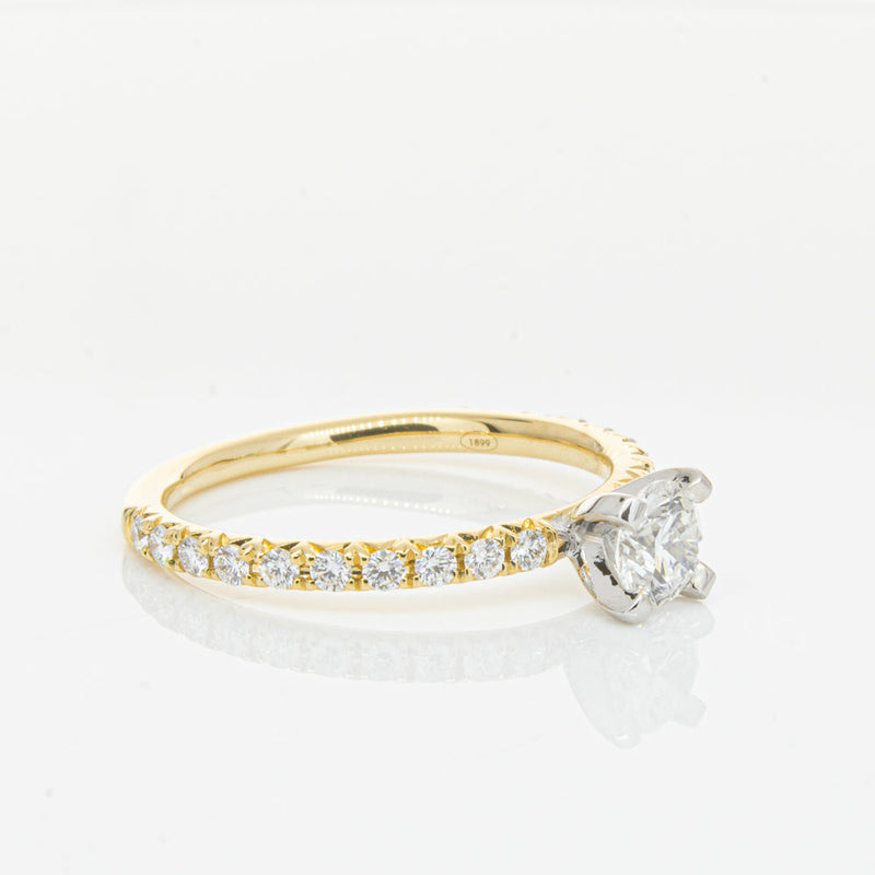 18ct Yellow Gold .43ct Diamond Comet Ring-Ring-Walker & Hall