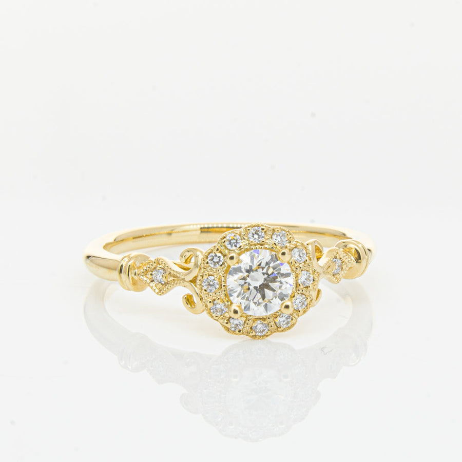 18ct Yellow Gold .30ct Diamond Versailles Ring-Ring-Walker & Hall