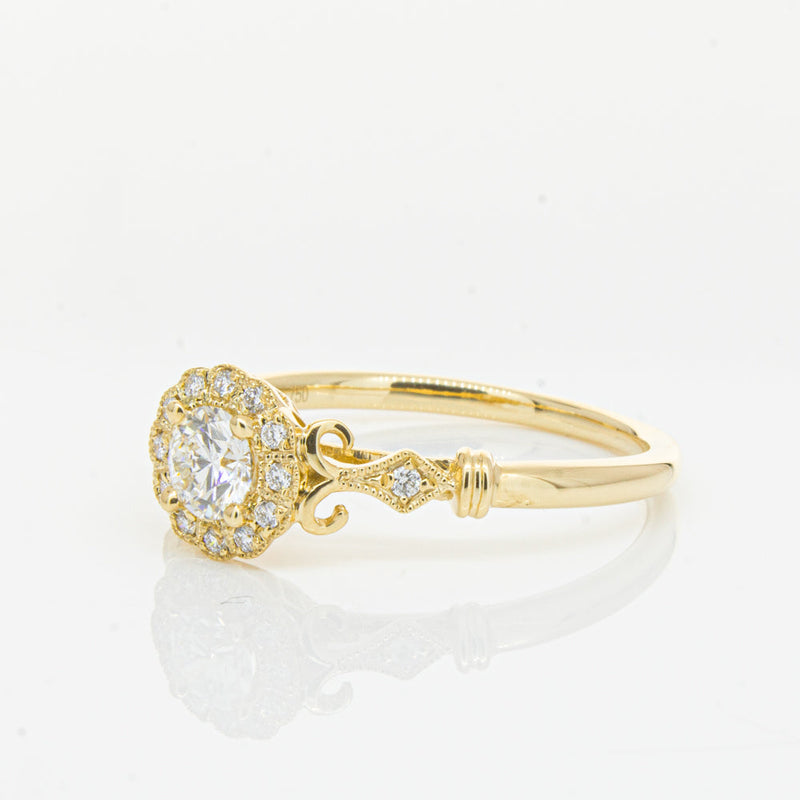 18ct Yellow Gold .30ct Diamond Versailles Ring-Ring-Walker & Hall