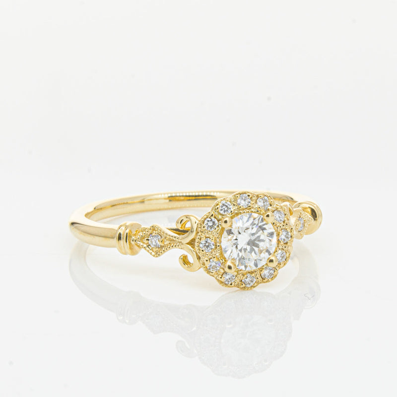18ct Yellow Gold .30ct Diamond Versailles Ring-Ring-Walker & Hall