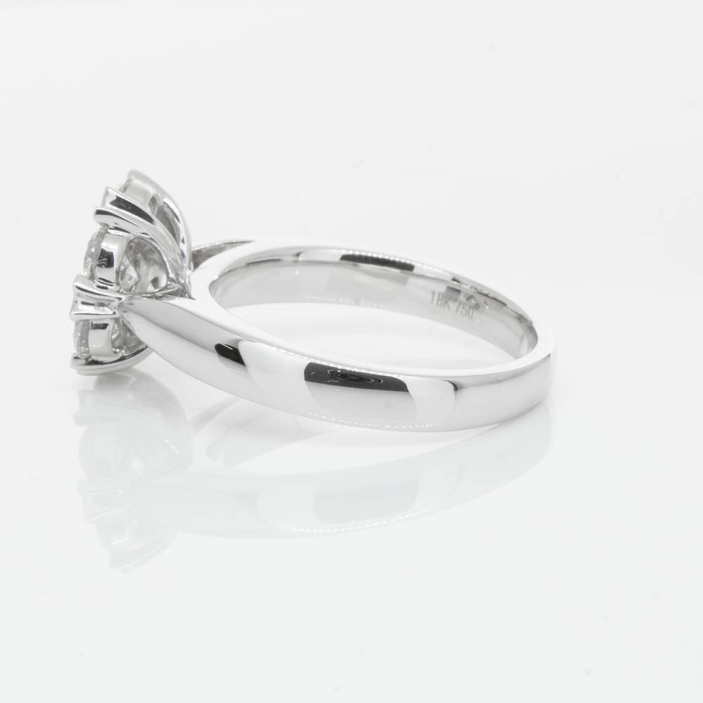 18ct White Gold 1.20ct Diamond Lotus Ring-Ring-Walker & Hall