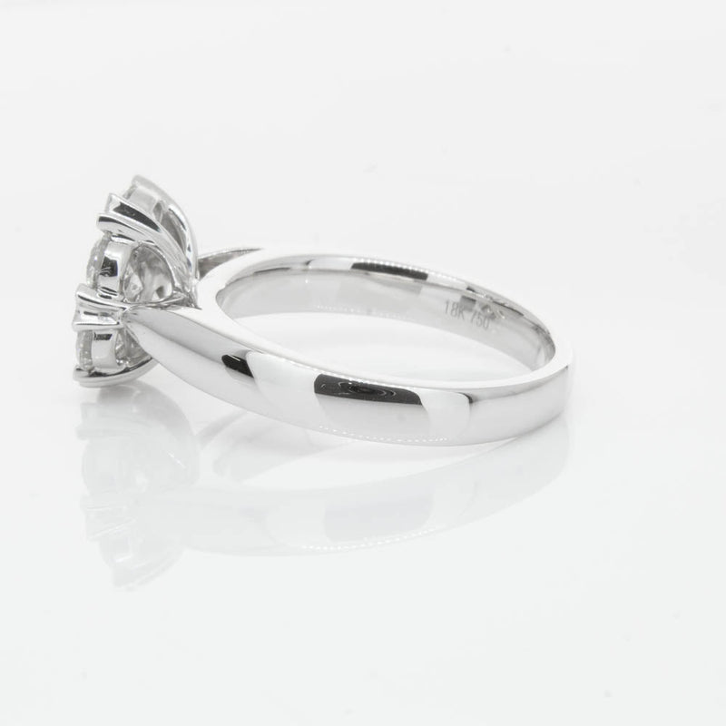 18ct White Gold 1.20ct Diamond Lotus Ring-Ring-Walker & Hall