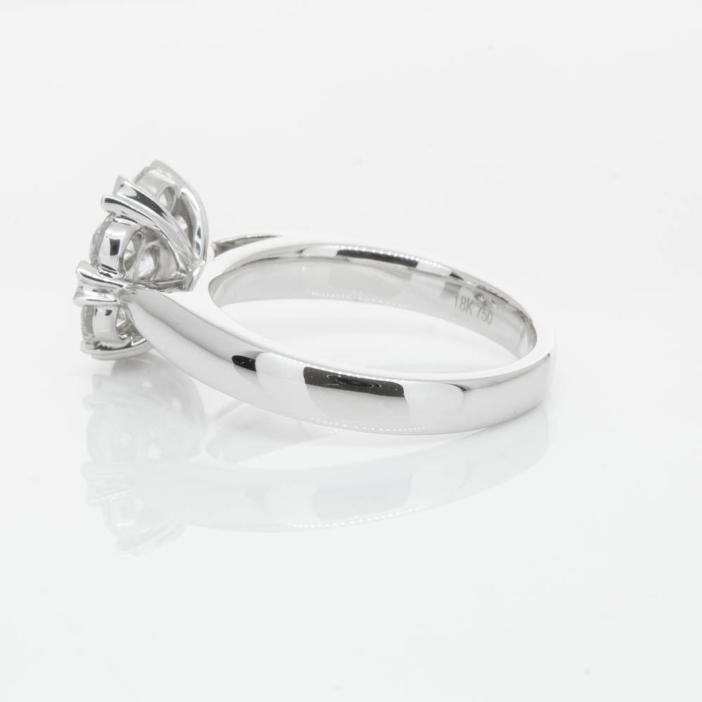 18ct White Gold 1.20ct Diamond Lotus Ring-Ring-Walker & Hall