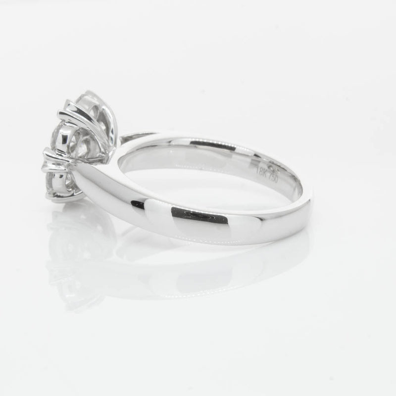 18ct White Gold 1.20ct Diamond Lotus Ring-Ring-Walker & Hall