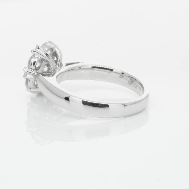 18ct White Gold 2.25ct Diamond Lotus Ring-Ring-Walker & Hall
