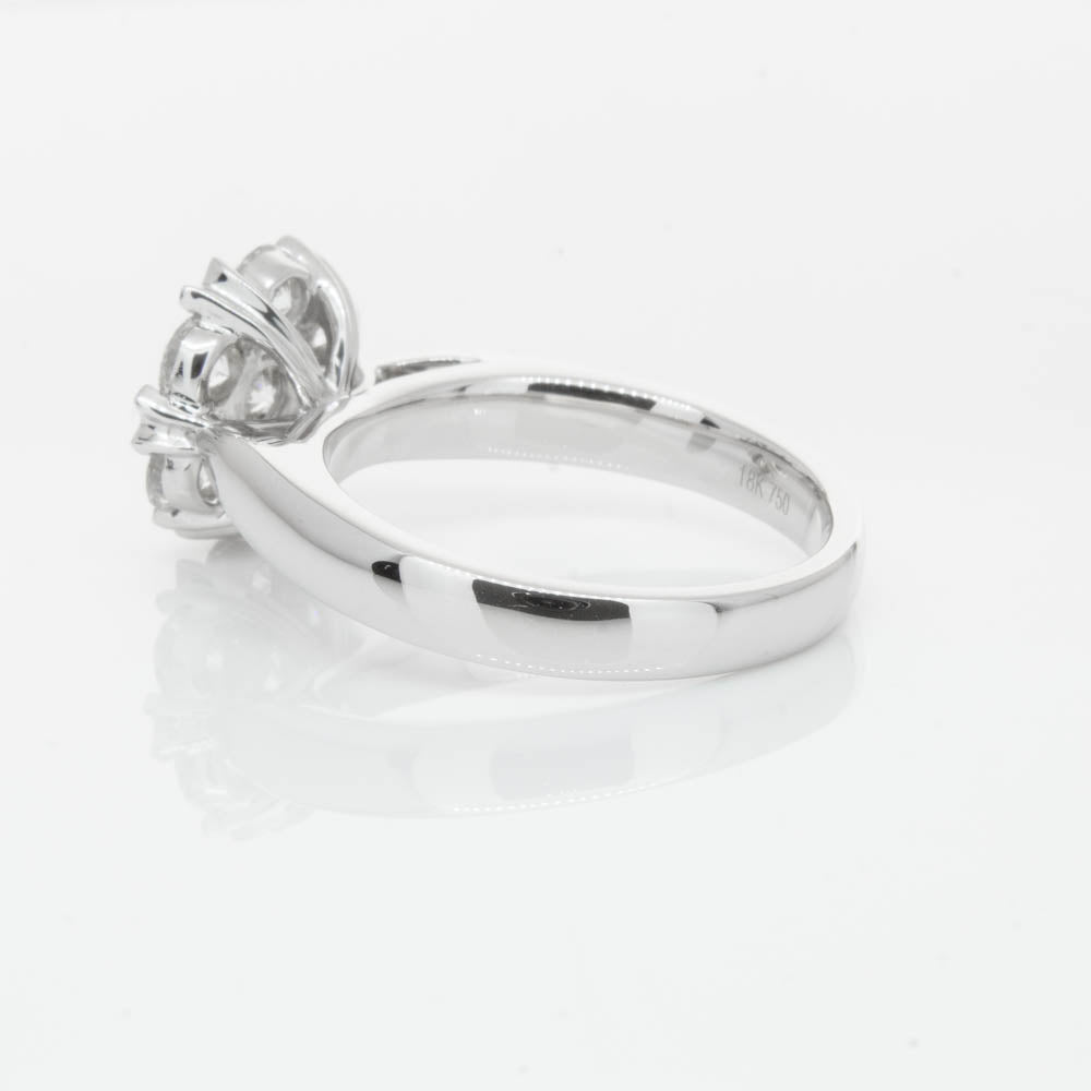 18ct White Gold 1.20ct Diamond Lotus Ring-Ring-Walker & Hall