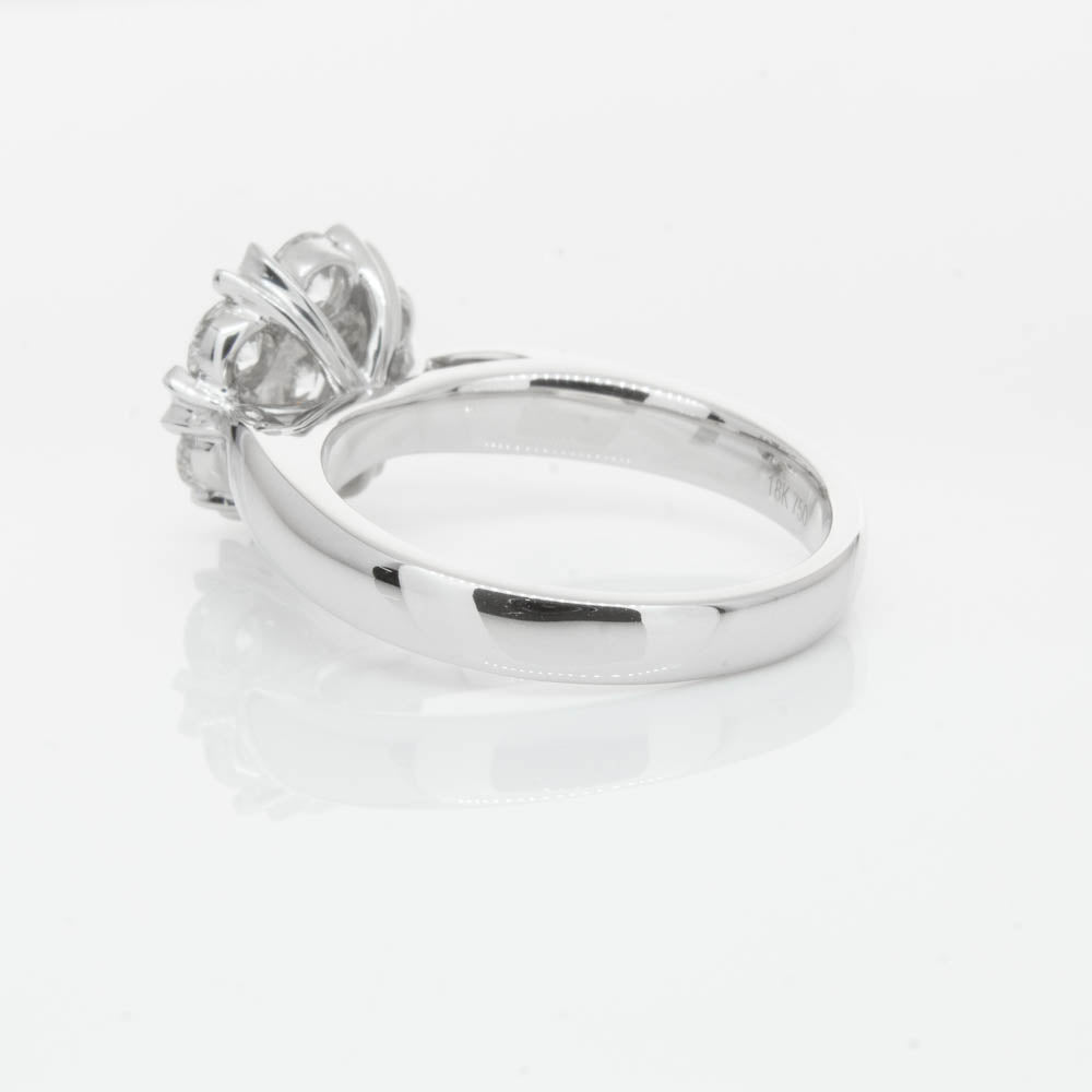 18ct White Gold 1.20ct Diamond Lotus Ring-Ring-Walker & Hall