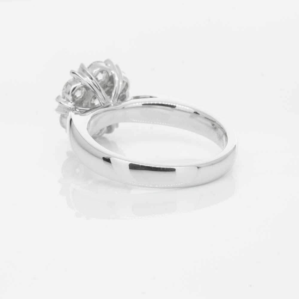 18ct White Gold 1.20ct Diamond Lotus Ring-Ring-Walker & Hall