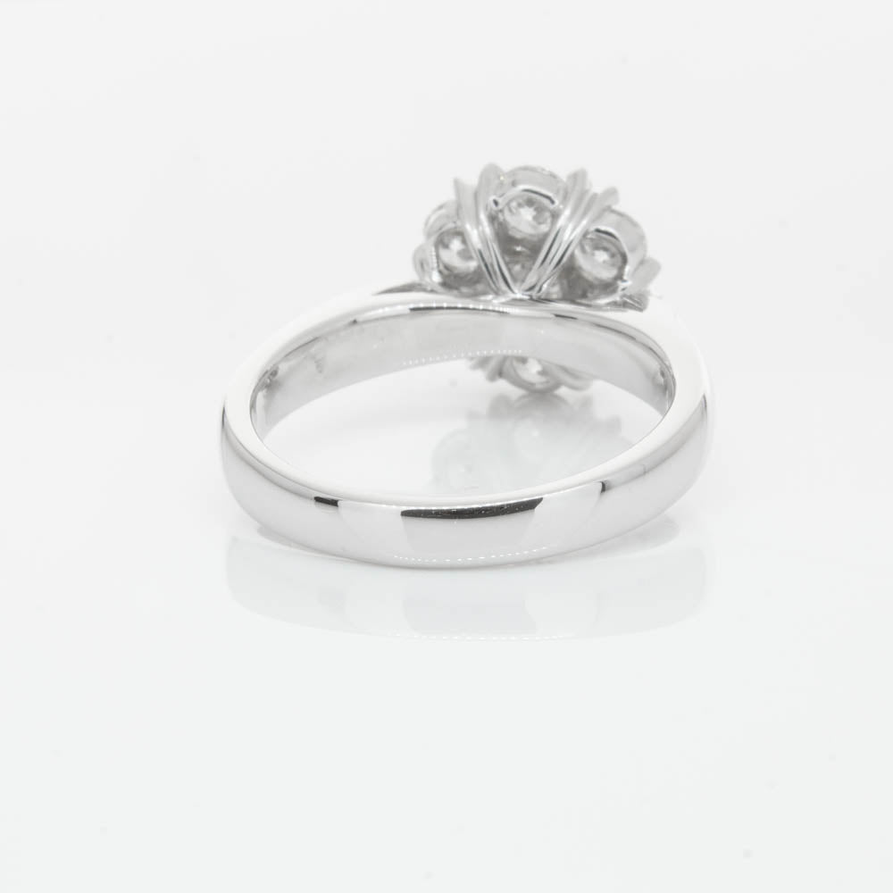 18ct White Gold 1.20ct Diamond Lotus Ring-Ring-Walker & Hall
