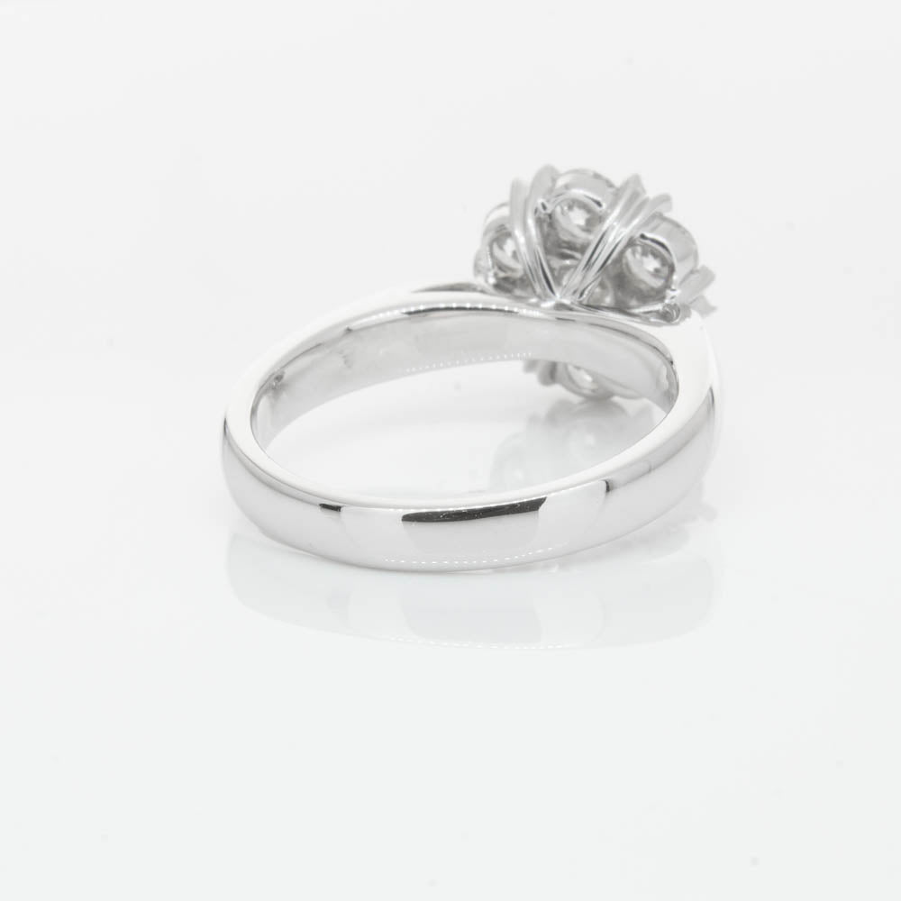 18ct White Gold 1.20ct Diamond Lotus Ring-Ring-Walker & Hall