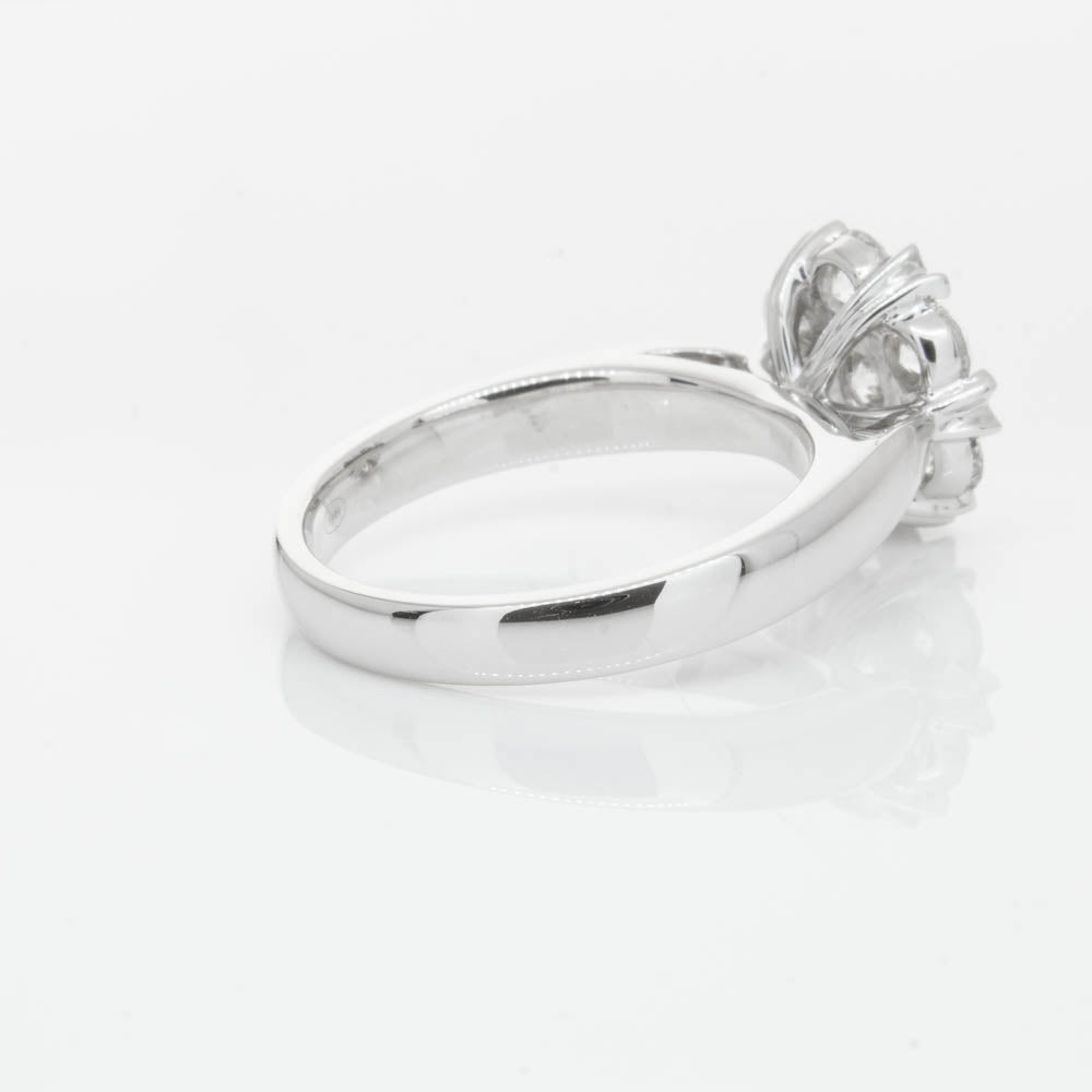 18ct White Gold 1.20ct Diamond Lotus Ring-Ring-Walker & Hall