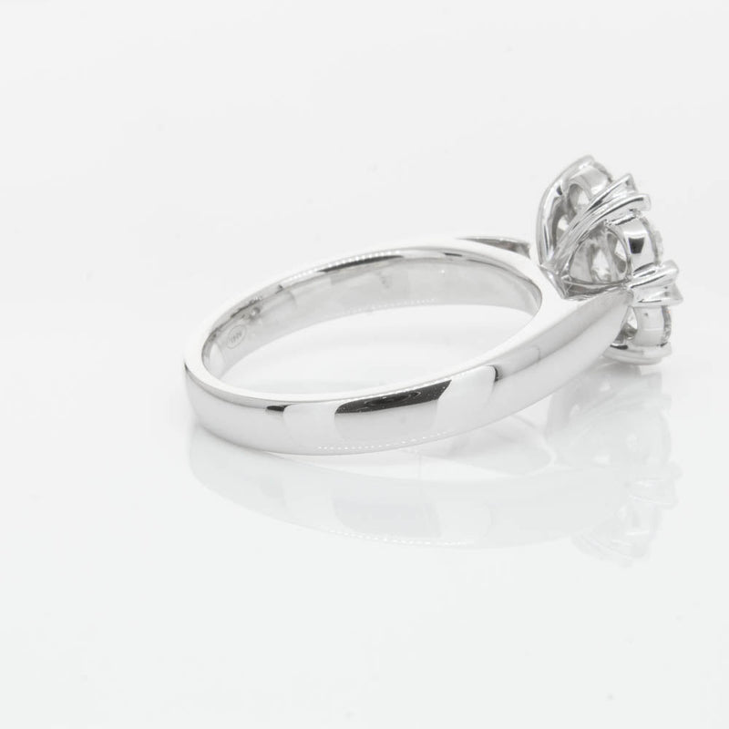 18ct White Gold 2.25ct Diamond Lotus Ring-Ring-Walker & Hall