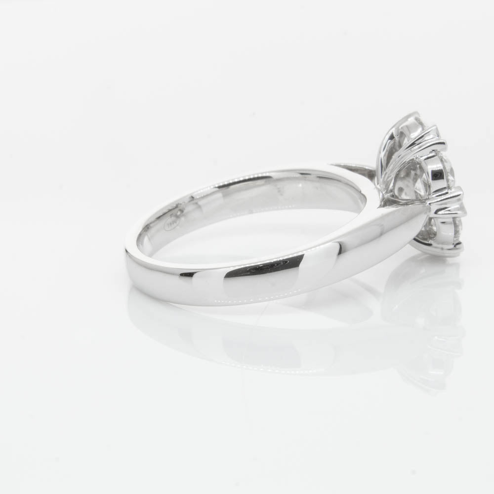 18ct White Gold 1.20ct Diamond Lotus Ring-Ring-Walker & Hall
