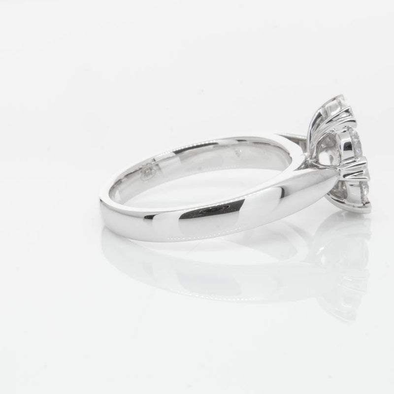 18ct White Gold 2.25ct Diamond Lotus Ring-Ring-Walker & Hall