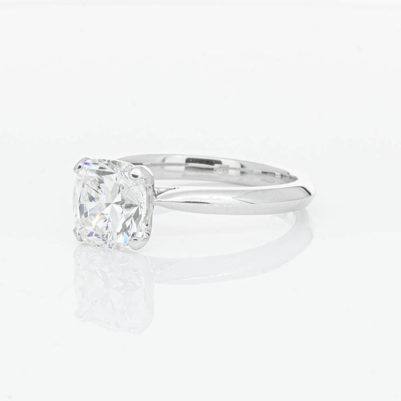 18ct White Gold 2.01ct Cushion Cut Diamond Venetian Ring-Ring-Walker & Hall