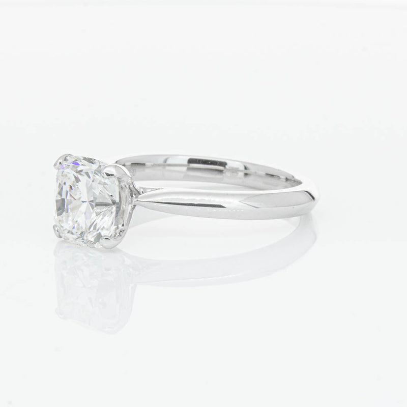 18ct White Gold 2.01ct Cushion Cut Diamond Venetian Ring-Ring-Walker & Hall