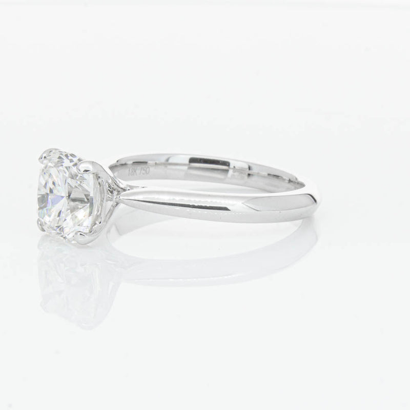 18ct White Gold 2.01ct Cushion Cut Diamond Venetian Ring-Ring-Walker & Hall