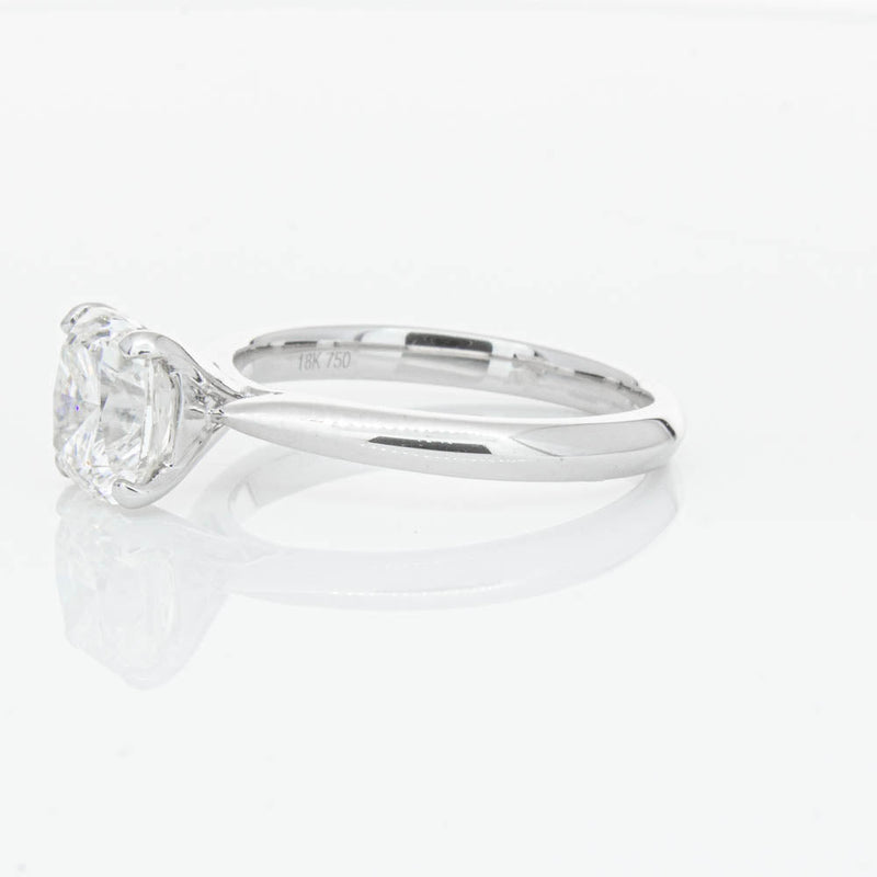 18ct White Gold 2.01ct Cushion Cut Diamond Venetian Ring-Ring-Walker & Hall