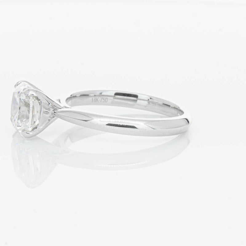 18ct White Gold 2.01ct Cushion Cut Diamond Venetian Ring-Ring-Walker & Hall