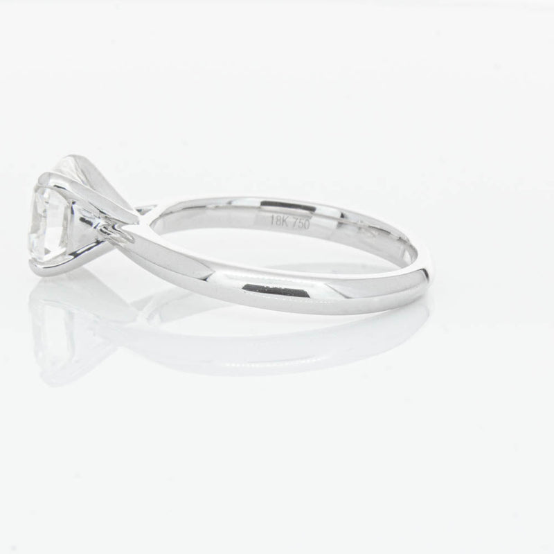 18ct White Gold 2.01ct Cushion Cut Diamond Venetian Ring-Ring-Walker & Hall