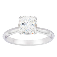 18ct White Gold 2.01ct Cushion Cut Diamond Venetian Ring-Ring-Walker & Hall