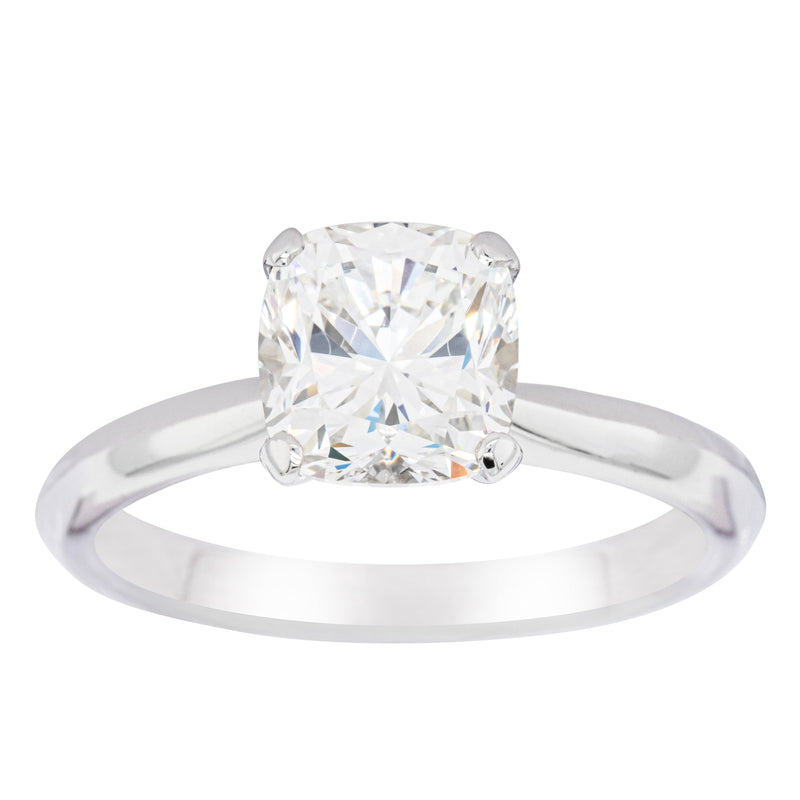 18ct White Gold 2.01ct Cushion Cut Diamond Venetian Ring-Ring-Walker & Hall