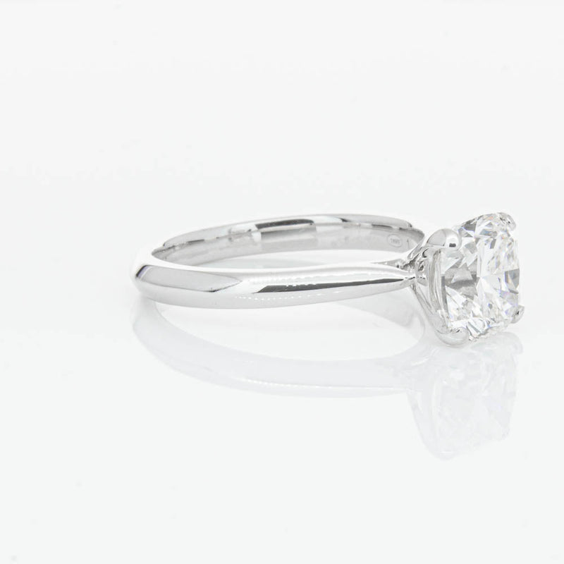 18ct White Gold 2.01ct Cushion Cut Diamond Venetian Ring-Ring-Walker & Hall