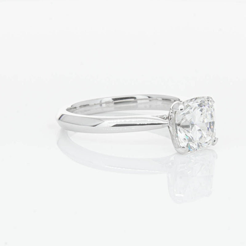 18ct White Gold 2.01ct Cushion Cut Diamond Venetian Ring-Ring-Walker & Hall