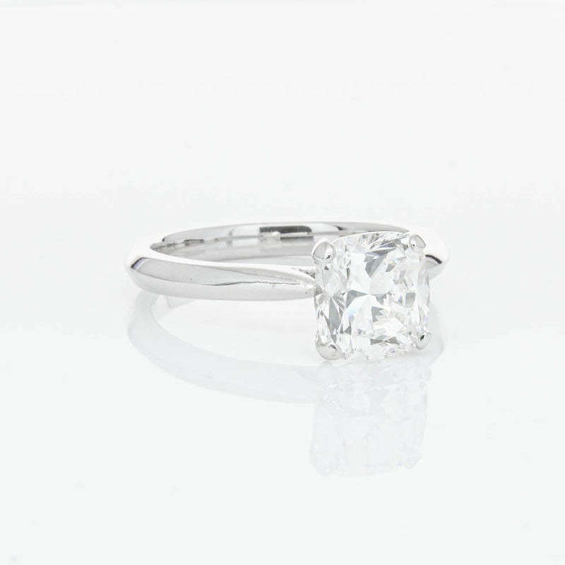 18ct White Gold 2.01ct Cushion Cut Diamond Venetian Ring-Ring-Walker & Hall