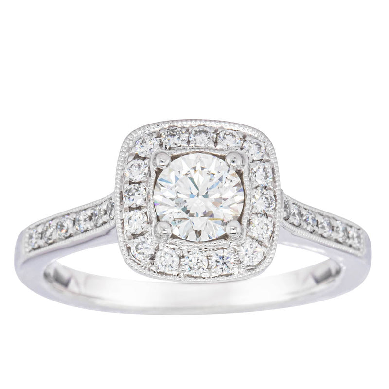 18ct White Gold .50ct Diamond Aurora Ring-Ring-Walker & Hall