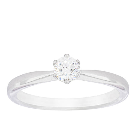 18ct White Gold .35ct Diamond Nova Ring-Ring-Walker & Hall