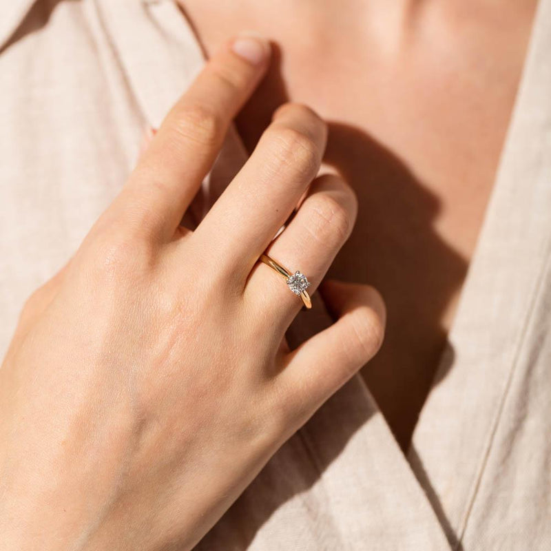 18ct Yellow Gold .50ct Diamond Venetian Ring-Ring-Walker & Hall