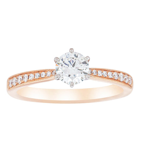 18ct Rose Gold .50ct Diamond Zenith Ring-Ring-Walker & Hall