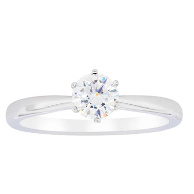 18ct White Gold .50ct Diamond Nova Ring-Ring-Walker & Hall