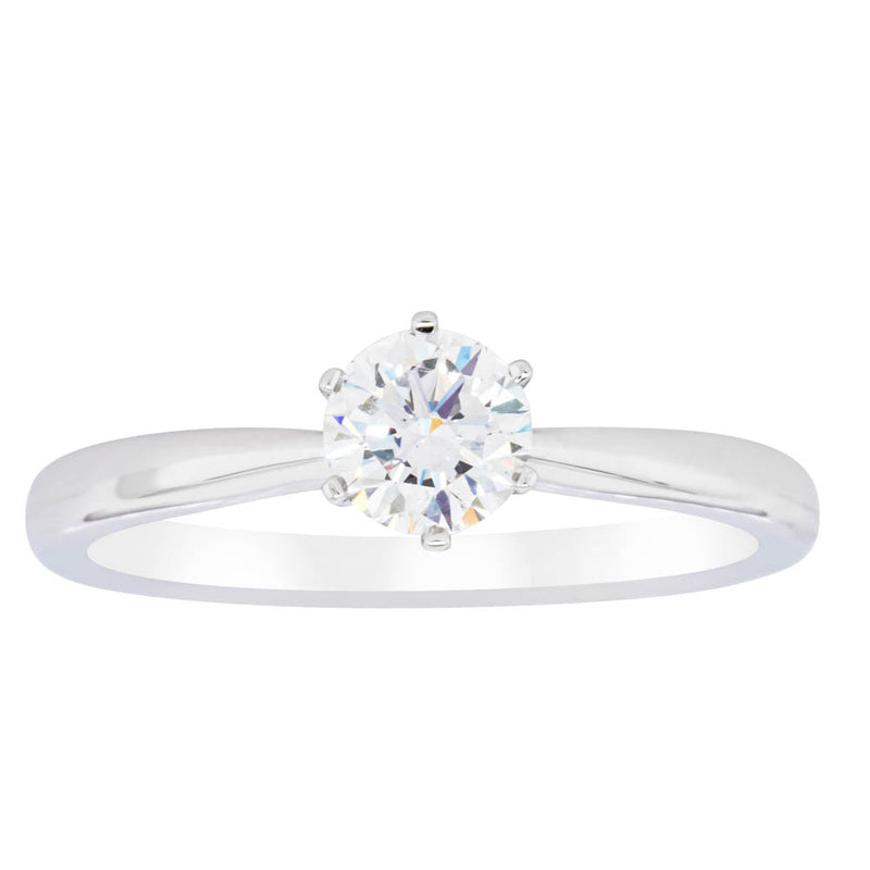 18ct White Gold .50ct Diamond Nova Ring-Ring-Walker & Hall