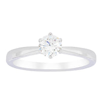 18ct White Gold .50ct Diamond Nova Ring-Ring-Walker & Hall