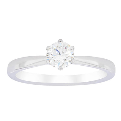 18ct White Gold .50ct Diamond Nova Ring-Ring-Walker & Hall
