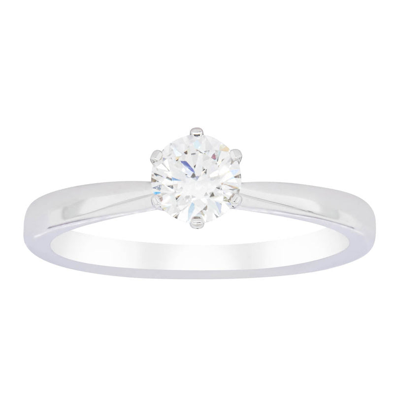 18ct White Gold .50ct Diamond Nova Ring-Ring-Walker & Hall