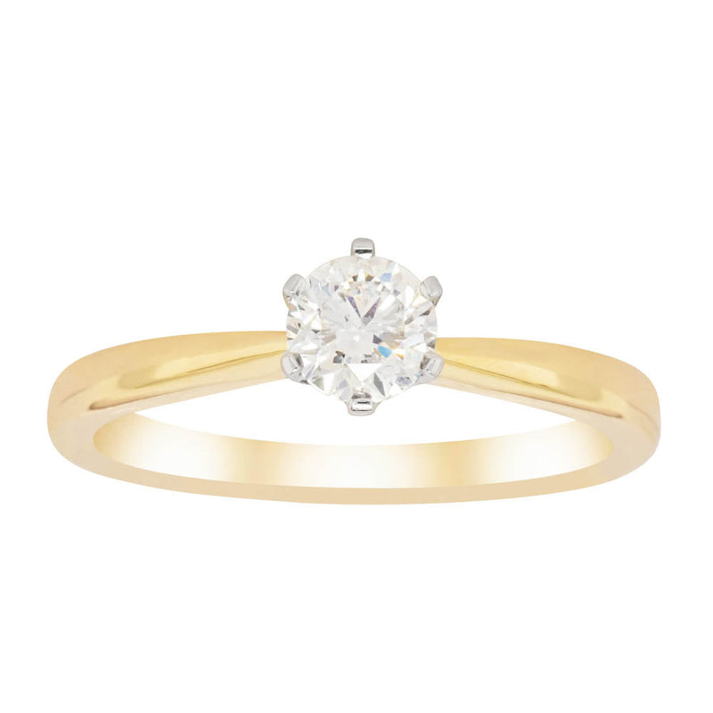 18ct Yellow Gold .50ct Diamond Nova Ring-Ring-Walker & Hall